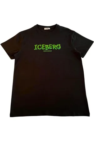 Iceberg Koszulki, Mężczyzna, Czarny, 2XL, Czarna koszulka z nadrukiem logo