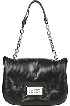Maison Margiela Torebki, Mężczyzna, Czarny, ONE SIZE, Pikowana Czarna Torba na ramię