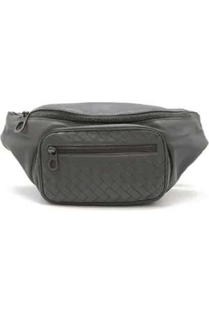 Bottega Veneta Pre-owned, Mężczyzna, Szary, ONE SIZE, Skóra, Pre-owned Leather crossbody-bags
