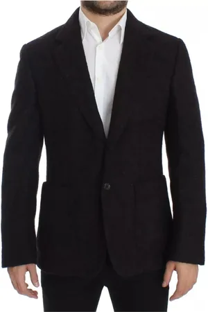 Dolce & Gabbana Kurtki, Mężczyzna, Czerwony, M, Bordeaux Alpaka Dwuklawiszowy Blezer