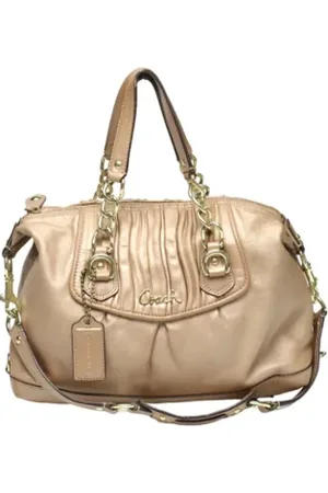 Coach Pre-owned, Kobieta, Beżowy, ONE SIZE, Skóra, Pre-owned Skórzane torebki