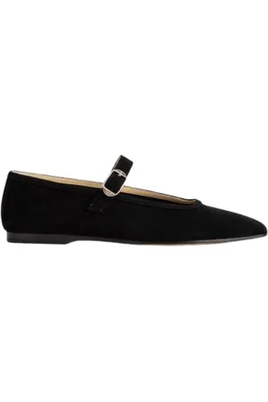 Le Monde Beryl Buty, Kobieta, Czarny, 39 EU, Zamsz, Czarne Zamszowe Buty Mary Jane Ballerina