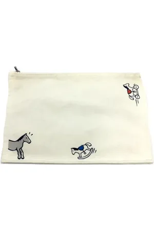 Hermès Pre-owned, Kobieta, Beżowy, ONE SIZE, Bawełna, Pre-owned Cotton pouches
