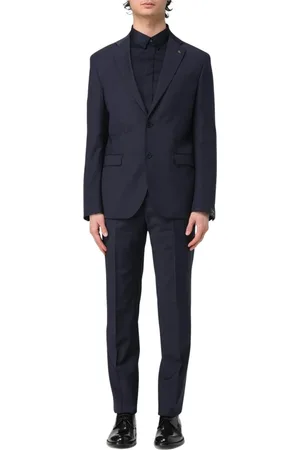 Manuel Ritz Garnitury, Mężczyzna, Niebieski, M, Niebieski Dwuczęściowy Garnitur Slim Fit