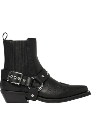 Ganni Buty, Kobieta, Czarny, 37 EU, Czarne Western Ankle Botki