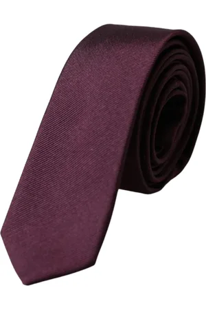 Dolce & Gabbana Akcesoria, Mężczyzna, Fioletowy, ONE SIZE, Bordowy Jedwabny Krawat Męski