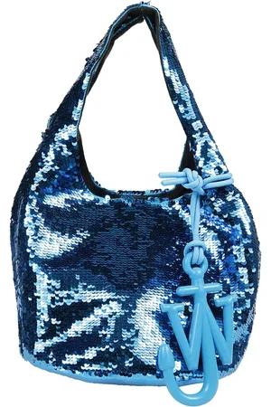 J.W.Anderson Torebki, Kobieta, Niebieski, ONE SIZE, Paillet Shopper Torebka z Ukrytym Zapięciem Magnetycznym