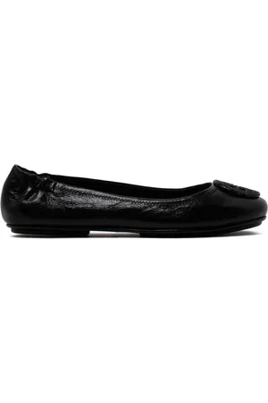 Tory Burch Buty, Kobieta, Czarny, 40 EU, Skóra, Czarne baleriny z kryształkami