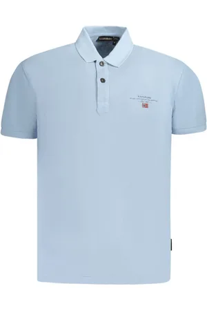 Napapijri Koszulki, Mężczyzna, Niebieski, XL, Lekki Niebieski Polo Męski