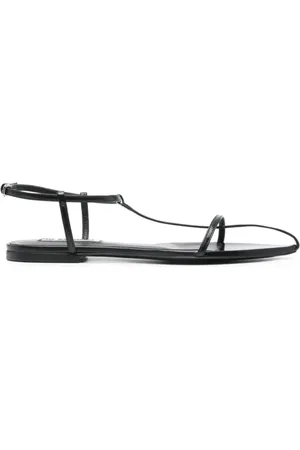 Jil Sander Buty, Kobieta, Czarny, 41 EU, Skóra, Czarne sandały klatkowe