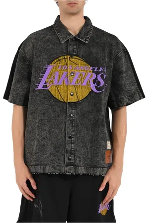 Purple Brand Koszule, Mężczyzna, Czarny, S, Koszulka LA Lakers