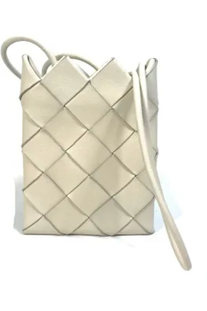 Bottega Veneta Pre-owned, Kobieta, Biały, ONE SIZE, Skóra, Pre-owned skórzane torby na ramię
