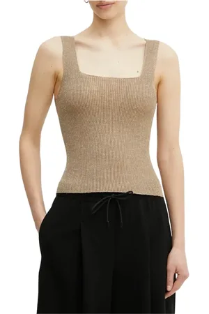 Twin-Set Koszulki, Kobieta, Żółty, S, Lnuiana Sweter Top