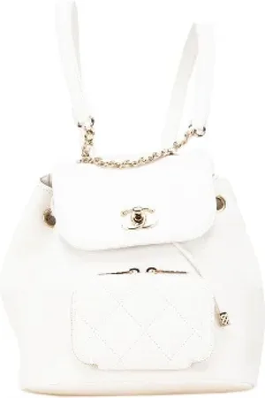 CHANEL Pre-owned, Kobieta, Biały, ONE SIZE, Skóra, Pre-owned Leather backpacks