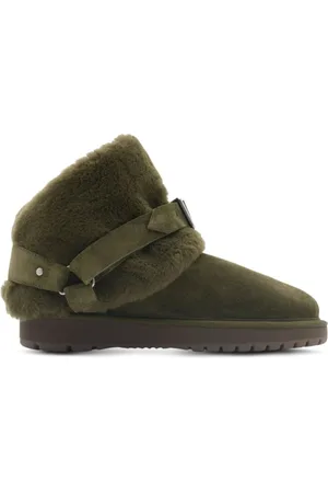 Burberry Buty, Kobieta, Zielony, 37 EU, Zamsz, Puszyste zamszowe botki z kożuchem