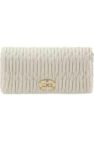 Miu Miu Torebki, Kobieta, Biały, ONE SIZE, Matelassé Torba na ramię