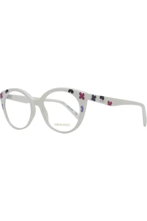 Emilio Pucci Akcesoria, Kobieta, Biały, ONE SIZE, Białe Okulary Optyczne Damskie Cat Eye