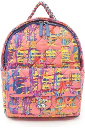 CHANEL Pre-owned, Kobieta, Wielobarwność, ONE SIZE, Nylon, Pre-owned Canvas backpacks