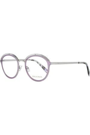 Emilio Pucci Akcesoria, Kobieta, Fioletowy, ONE SIZE, Fioletowe Okrągłe Oprawki Optyczne dla Kobiet