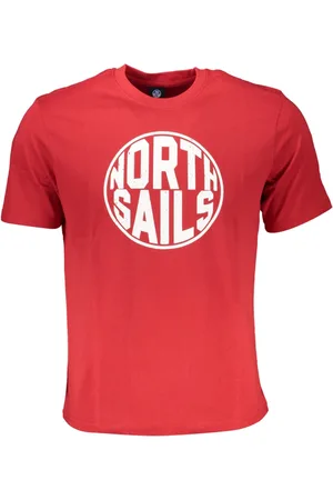 North Sails Koszulki, Mężczyzna, Czerwony, L, Czerwony T-shirt z krótkim rękawem i nadrukiem logo