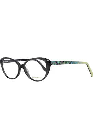 Emilio Pucci Akcesoria, Kobieta, Czarny, ONE SIZE, Szare Okulary Optyczne Damskie Styl Owalny