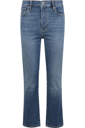 Frame Jeansy, Kobieta, Niebieski, W29, Denim, Jeansyy z wysokim stanem i klasycznym designem pięciu kieszeni