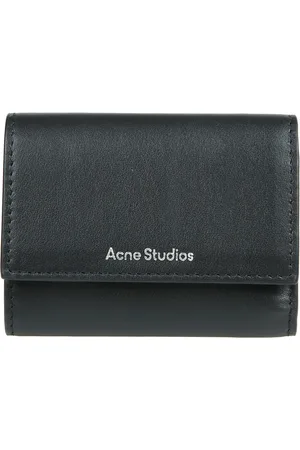 Acne Studios Akcesoria, Kobieta, Czarny, ONE SIZE, Portfel Trifold z Kieszenią na Monety