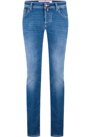 Jacob Cohen Jeansy, Mężczyzna, Niebieski, W36, Super Slim Fit Jeansy Made in Italy