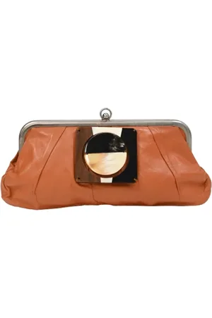 Marni Pre-owned, Kobieta, Pomarańczowy, ONE SIZE, Skóra, Pre-owned Leather clutches
