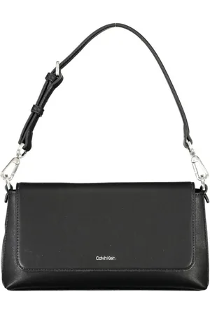 Calvin Klein Torebki, Kobieta, Czarny, ONE SIZE, Czarna Torba na Ramię z Poliestru i Zdejmowaną Rączką