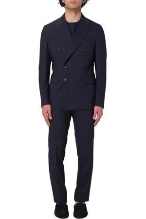 Brian Dales Garnitury, Mężczyzna, Niebieski, M, Niebieski Slim Fit Suit