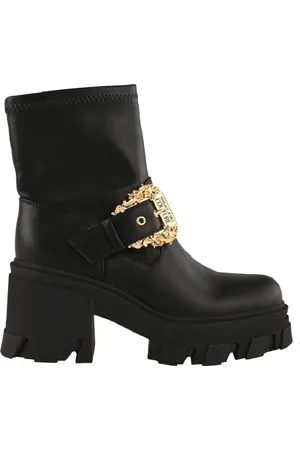 VERSACE Buty, Kobieta, Czarny, 36 EU, Prosty Styl Czarny But