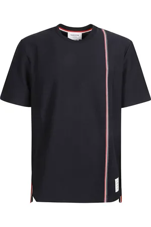 Thom Browne Koszulki, Mężczyzna, Niebieski, XL, Klasyczny T-shirt na co dzień