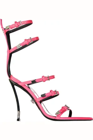 VERSACE Buty, Kobieta, Różowy, 41 EU, Różowe Sandały Multi-Strap Zapięcie
