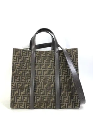 Fendi Pre-owned, Kobieta, brązowy, ONE SIZE, Bawełna, Pre-owned Cotton fendi-bags