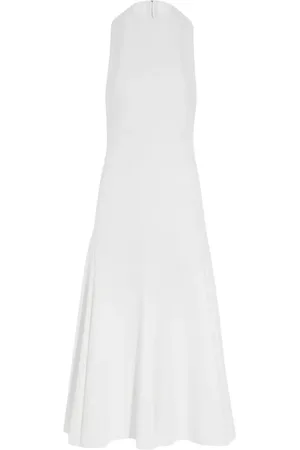 Jacquemus Sukienki, Kobieta, Biały, M, Biała Sukienka Midi Halter Favola