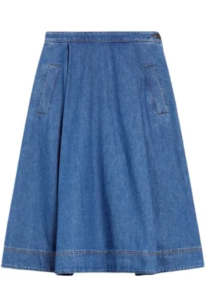 Max Mara Spódnice, Kobieta, Niebieski, XS, Jeansyowa spódnica A-line