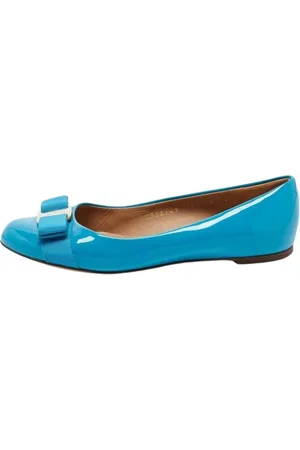 Salvatore Ferragamo Buty, Kobieta, Niebieski, 38 EU, Eleganckie Baletki dla Kobiet