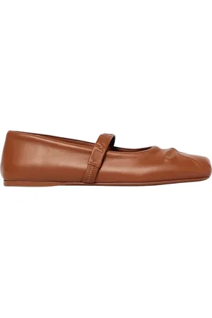 Marni Buty, Kobieta, brązowy, 37 EU, Czarne skórzane baletki