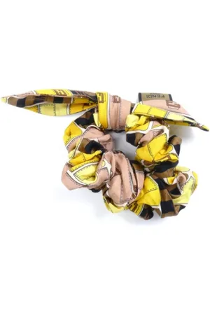 Fendi Pre-owned, Kobieta, Żółty, ONE SIZE, Pre-owned Fabric hair-accessories