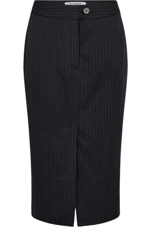 Co`Couture Spódnice, Kobieta, Czarny, M, Poliester, Klasyczna spódnica midi ołówkowa