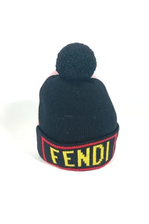 Fendi Pre-owned, Kobieta, Czarny, ONE SIZE, Wełna, Pre-owned Wool hats