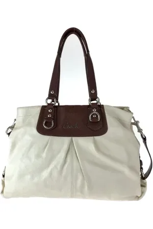Coach Pre-owned, Kobieta, Beżowy, ONE SIZE, Pre-owned Skórzane torebki