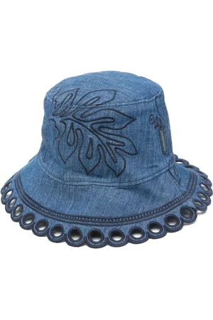 ZIMMERMANN Akcesoria, Kobieta, Niebieski, ONE SIZE, Indigo Płaski Kapelusz