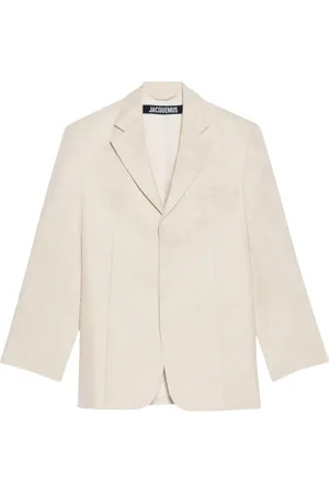 Jacquemus Kurtki, Kobieta, Beżowy, S, Beżowy lniany blezer
