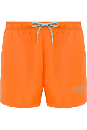Moschino Stroje kąpielowe, Mężczyzna, Pomarańczowy, M, Kąpielówki z Logo i Sznurkiem