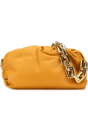 Bottega Veneta Pre-owned, Kobieta, Żółty, ONE SIZE, Skóra, Pre-owned skórzane torby na ramię