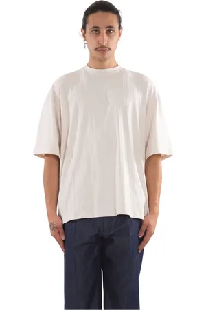 COSTUMEIN Koszulki, Mężczyzna, Biały, L, Zmarszczony Boxy Tee