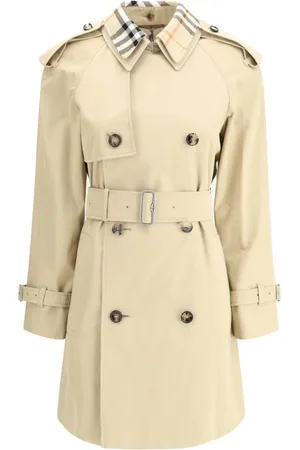 Burberry Płaszcze, Kobieta, Beżowy, XS, Płaszcz Trench z podwójnym rzędem guzików