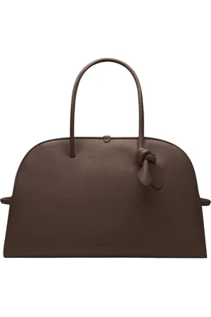 Jacquemus Torebki, Kobieta, brązowy, ONE SIZE, Brązowa Skórzana Torba do Kręgli z Kokardą